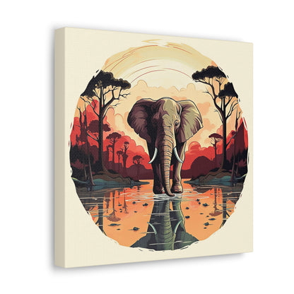 3BDL – Elephant in the Savannah – Canvas Gallery Wraps